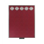 LINDNER - BOX FUMÉ a 35 caselle rotonde da 34 mm - Bordeaux
