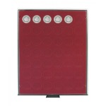 LINDNER - BOX FUMÉ a 42 caselle rotonde da 27,5 mm - Bordeaux