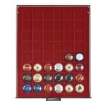 LINDNER - BOX FUMÉ a 48 caselle quadrate per Capsule champagne - Bordeaux