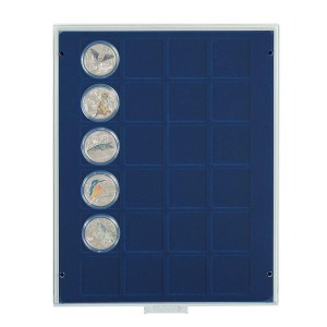 LINDNER - BOX MARINE a 24 caselle quadrate da 42 mm - Blu