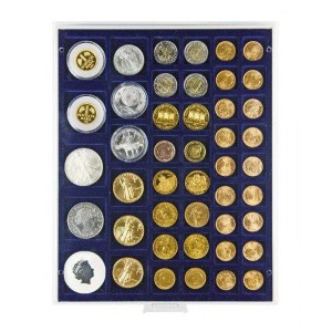 LINDNER - BOX MARINE a 45 caselle quadrate miste - Blu