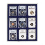LINDNER - BOX MARINE a 12 caselle rettangolari da 63x85 mm - Blu