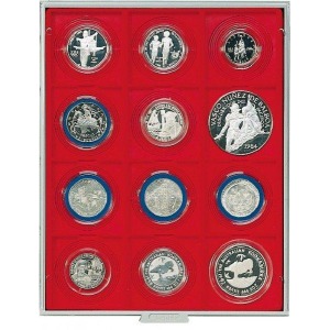 LINDNER - BOX STANDARD a 12 caselle quadrate da 68 mm - Rosso