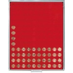 LINDNER - BOX STANDARD a 120 caselle rotonde da 16,5 mm - Rosso