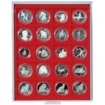 LINDNER - BOX STANDARD a 20 caselle quadrate da 51 mm profonde - Rosso