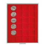 LINDNER - BOX STANDARD a 24 caselle quadrate da 42 mm - Rosso