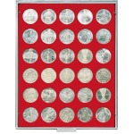 LINDNER - BOX STANDARD a 30 caselle rotonde da 36 mm - Rosso