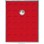 LINDNER - BOX STANDARD a 30 caselle rotonde da 39 mm - Rosso
