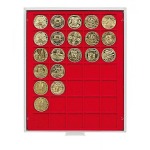 LINDNER - BOX STANDARD a 35 caselle quadrate da 36 mm - Rosso