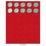 LINDNER - BOX STANDARD a 35 caselle rotonde da 34 mm - Rosso