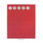 LINDNER - BOX STANDARD a 42 caselle rotonde da 27,5 mm - Rosso