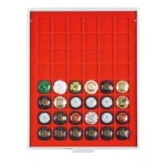 LINDNER - BOX STANDARD a 48 caselle quadrate per Capsule champagne - Rosso
