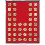 LINDNER - BOX STANDARD a 48 caselle rotonde da 24,25 mm - Rosso