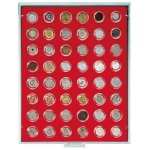 LINDNER - BOX STANDARD a 48 caselle rotonde da 26 mm - Rosso