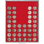 LINDNER - BOX STANDARD a 54 caselle rotonde da 25,75 mm - Rosso