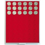 LINDNER - BOX STANDARD a 54 caselle rotonde da 26,75 mm - Rosso