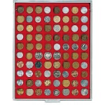 LINDNER - BOX STANDARD a 80 caselle quadrate da 24 mm - Rosso