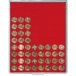 LINDNER - BOX STANDARD a 80 caselle rotonde da 22,25 mm - Rosso