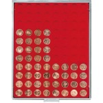 LINDNER - BOX STANDARD a 88 caselle rotonde da 21,5 mm - Rosso