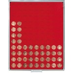 LINDNER - BOX STANDARD a 99 caselle rotonde da 19,25 mm - Rosso