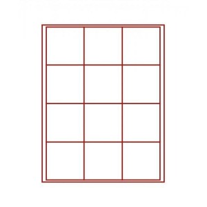 LINDNER - BOX STANDARD a 12 caselle quadrate da 66 mm - Rosso