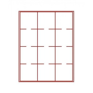 LINDNER - BOX STANDARD a 12 caselle quadrate da 68 mm - Rosso
