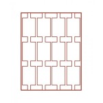 LINDNER - BOX STANDARD a 12 caselle rettangolari da 50x75 mm - Rosso