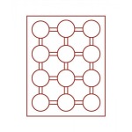 LINDNER - BOX STANDARD a 12 caselle rotonde da 54 mm - Rosso