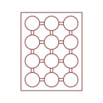 LINDNER - BOX STANDARD a 12 caselle rotonde da 58 mm - Rosso