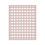 LINDNER - BOX STANDARD a 120 caselle rotonde da 16,5 mm - Rosso