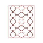 LINDNER - BOX STANDARD a 15 caselle rotonde da 51 mm - Rosso