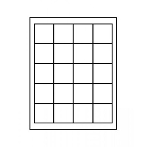 LINDNER - BOX STANDARD a 20 caselle quadrate da 47 mm - Rosso