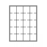 LINDNER - BOX STANDARD a 20 caselle quadrate da 50 mm - Rosso