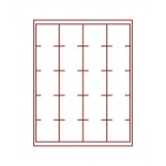 LINDNER - BOX STANDARD a 20 caselle quadrate da 51 mm - Rosso