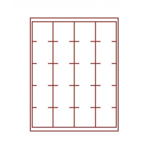 LINDNER - BOX STANDARD a 20 caselle quadrate da 51 mm - Rosso