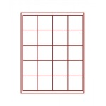 LINDNER - BOX STANDARD a 20 caselle quadrate da 51 mm profonde - Rosso