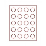 LINDNER - BOX STANDARD a 20 caselle rotonde da 38 mm - Rosso