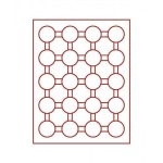 LINDNER - BOX STANDARD a 20 caselle rotonde da 42 mm - Rosso