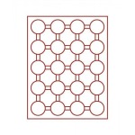 LINDNER - BOX STANDARD a 20 caselle rotonde da 44 mm - Rosso