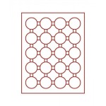 LINDNER - BOX STANDARD a 20 caselle rotonde da 46 mm - Rosso