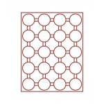 LINDNER - BOX STANDARD a 20 caselle rotonde da 48 mm - Rosso