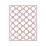 LINDNER - BOX STANDARD a 24 caselle rotonde da 41 mm - Rosso