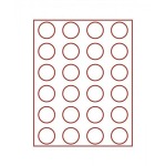 LINDNER - BOX STANDARD a 24 caselle rotonde da 41 mm - Rosso