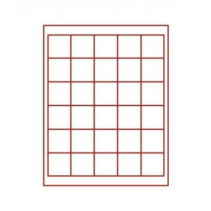 LINDNER - BOX STANDARD a 30 caselle quadrate da 38 mm - Rosso