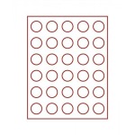 LINDNER - BOX STANDARD a 30 caselle rotonde da 34 mm - Rosso