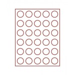 LINDNER - BOX STANDARD a 30 caselle rotonde da 36 mm - Rosso