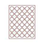 LINDNER - BOX STANDARD a 30 caselle rotonde da 37 mm - Rosso