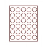 LINDNER - BOX STANDARD a 30 caselle rotonde da 39 mm - Rosso