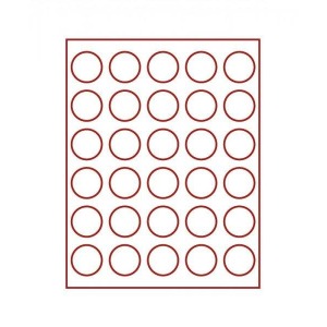 LINDNER - BOX STANDARD a 30 caselle rotonde da 39 mm - Rosso