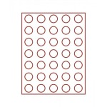 LINDNER - BOX STANDARD a 35 caselle rotonde da 31 mm - Rosso